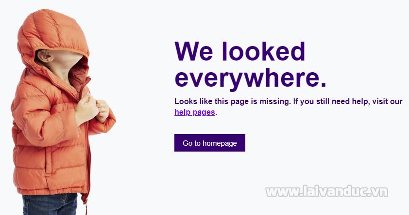 Trang báo lỗi 404 của Ebay