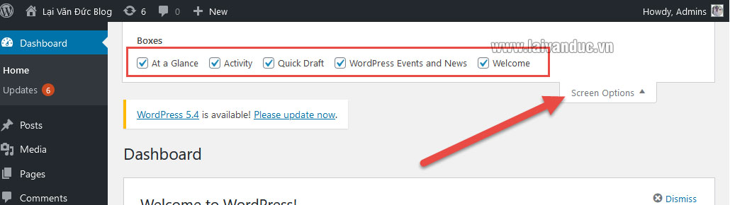 Cách tùy chỉnh WordPress Dashboard