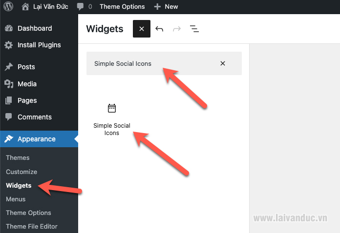 Plugin Chèn Icons Mạng Xã hội Trong Widiget WordPress