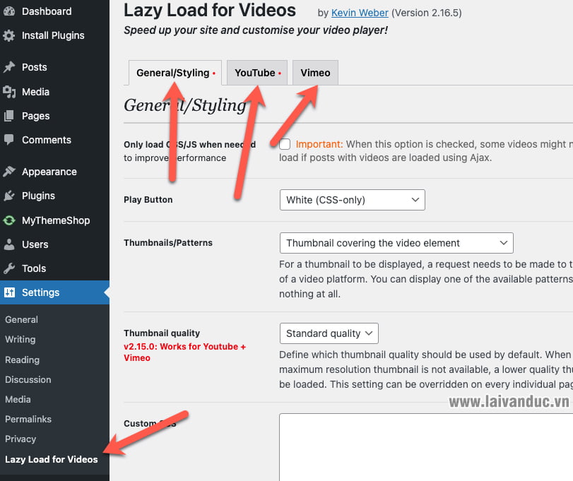 Plugin Lazy Loading Cho Video WordPress