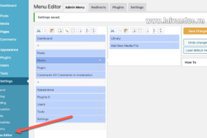 Sắp xếp Menu Admin WordPress với Admin Menu Editor
