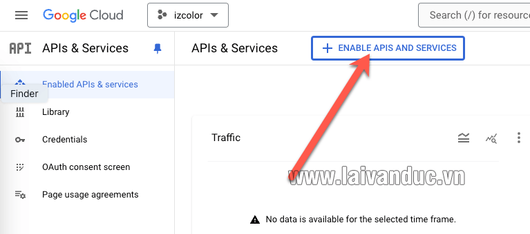 Enable APIs and services