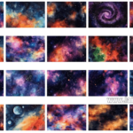 20 Watercolor Space Backgrounds