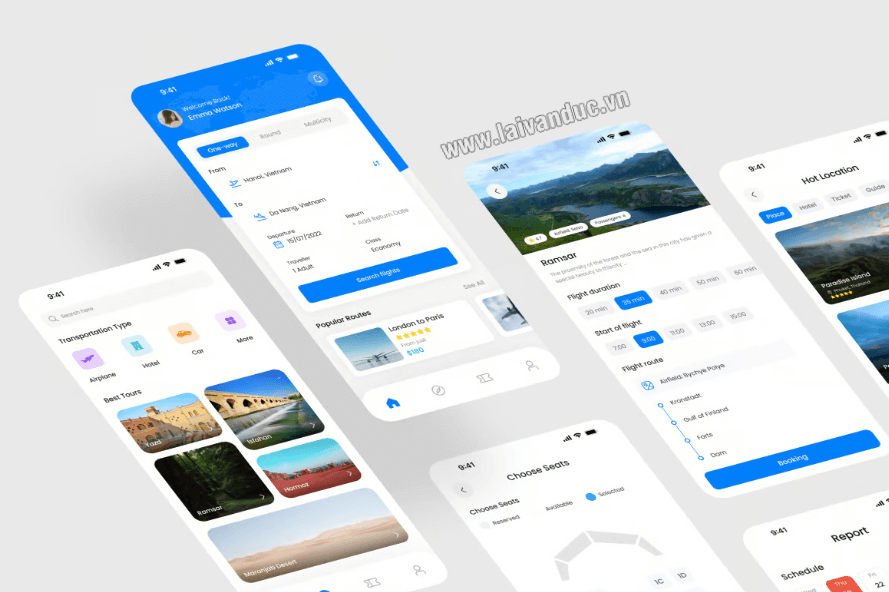 App UI Kit Đặt Vé Máy Bay