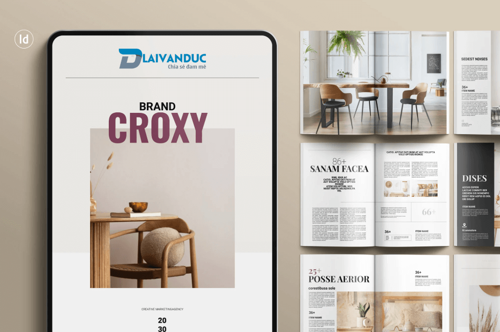 Template Tạp Chí Hiện Đại Adobe InDesign