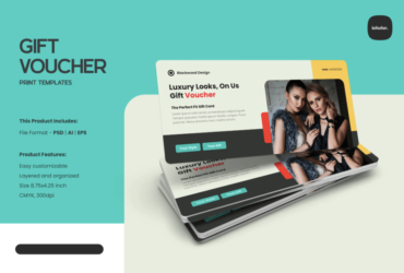 Template Voucher thời trang PSD, Vector